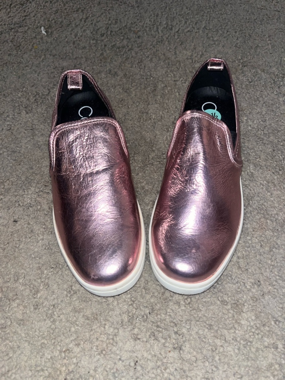 Calvin Klein Metallic Pink Slip-On Platform Sneakers